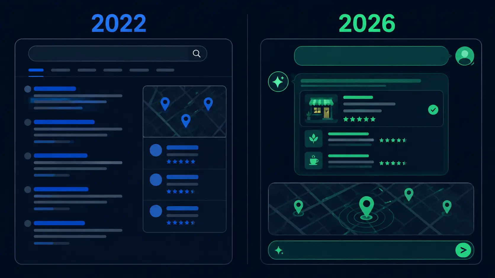 Traditional local search vs AI powered search results | Sawan Jha