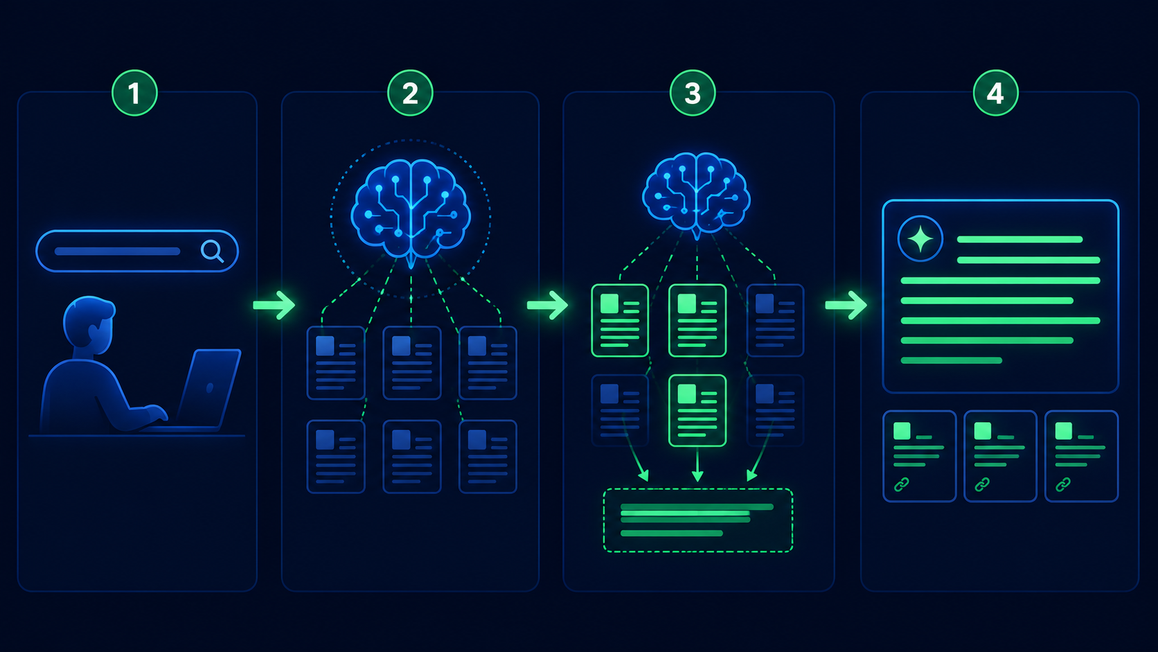 How retrieval augmented generation works in Google AI Overviews