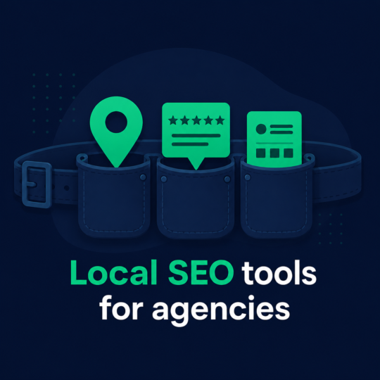 Local SEO tools stack illustration for agencies
